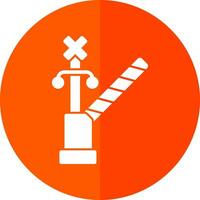 Level Crossing Vector Icon Design