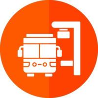 Bus Stop Vector Icon Design