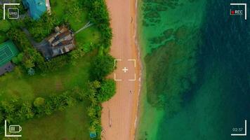 Türkis Grün sandig Strand Drohne Aufnahmen Reise Video