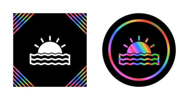 icono de vector de puesta de sol