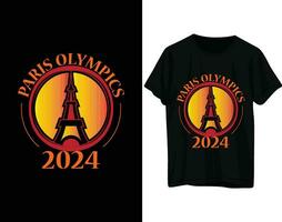 Paris olympics 2024 tshirt design vector