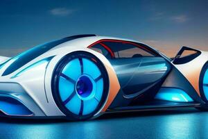 car in trendy futurism style. Pro Photo