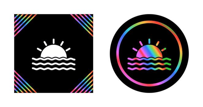 icono de vector de puesta de sol