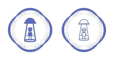 Alien Abduction Vector Icon