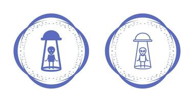 Alien Abduction Vector Icon