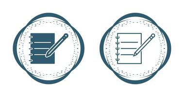 Notebook and Pen Vector Icon