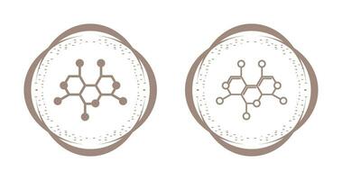 icono de vector de estructura de molécula