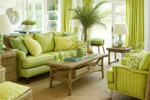 Beach style living room design. Pro Photo