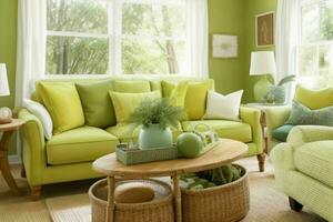 Beach style living room design. Pro Photo