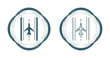 Plane on Runway Vector Icon