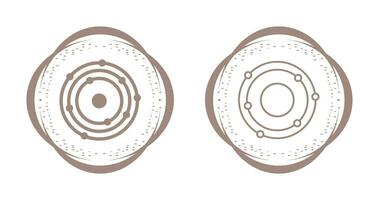 icono de vector de estructura atómica
