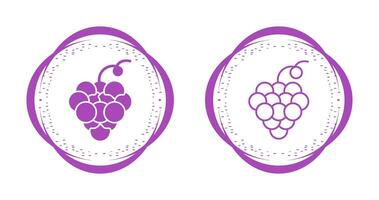 icono de vector de uvas