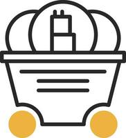 Mine cart Vector Icon Design