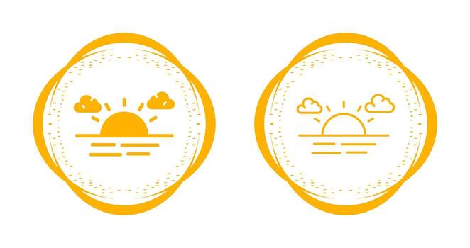 icono de vector de puesta de sol