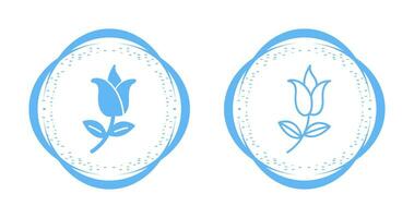 Flower with leaves Vector Icon