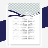 vector modern style new year 2024 calendar template