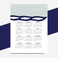 vector modern style new year 2024 calendar template