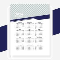 vector modern style new year 2024 calendar template