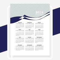 vector modern style new year 2024 calendar template