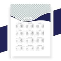 vector modern style new year 2024 calendar template