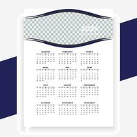 vector modern style new year 2024 calendar template