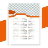 vector modern style new year 2024 calendar template