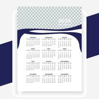 vector modern style new year 2024 calendar template