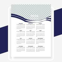 vector modern style new year 2024 calendar template