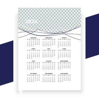 vector modern style new year 2024 calendar template