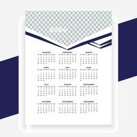 vector modern style new year 2024 calendar template