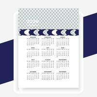 vector moderno estilo nuevo año 2024 calendario modelo