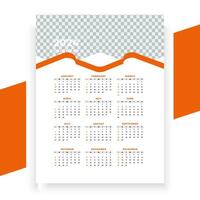 vector modern style new year 2024 calendar template