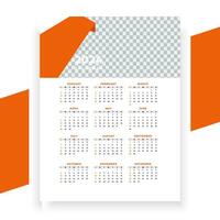 vector modern style new year 2024 calendar template