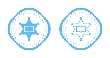 Sherrif Badge Vector Icon