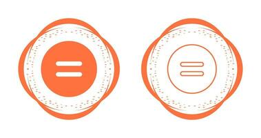 Equal to Symbol Vector Icon