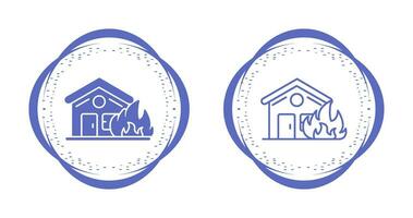 House On Fire Vector Icon