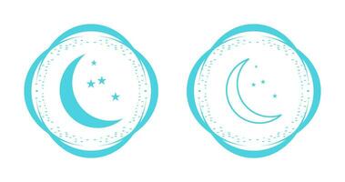 Moon and Stars Vector Icon