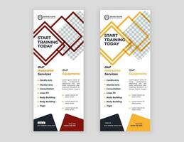 modern business rack card or dl flyer design template vector