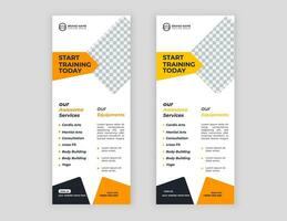 modern business rack card or dl flyer design template vector