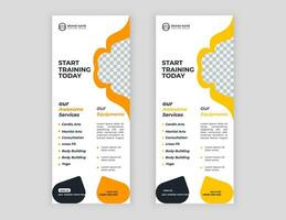 modern business rack card or dl flyer design template vector