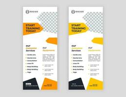 modern business rack card or dl flyer design template vector