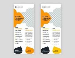 modern business rack card or dl flyer design template vector