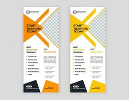 modern business rack card or dl flyer design template vector