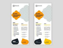 modern business rack card or dl flyer design template vector