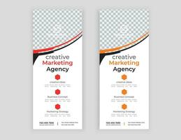 modern business rack card or dl flyer design template vector