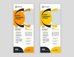 modern business rack card or dl flyer design template vector