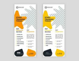 modern business rack card or dl flyer design template vector