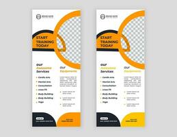 modern business rack card or dl flyer design template vector