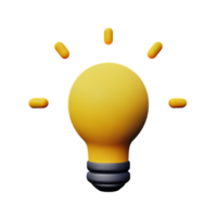 LightBulb Idea Lamp AI Generative png