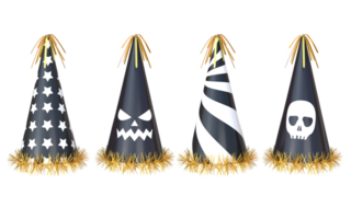 3D Rendering Halloween Party Hats png